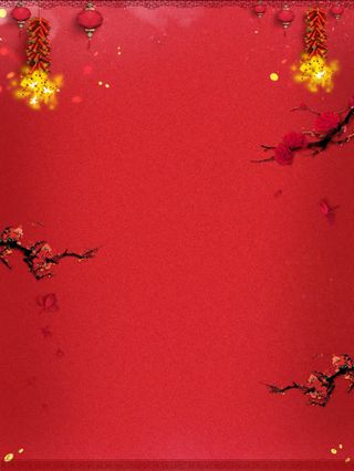 中国风大红色过年固定背景