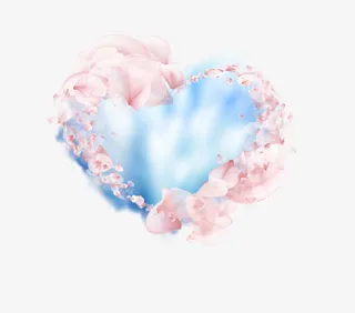 浪漫梦幻花瓣蓝天背景