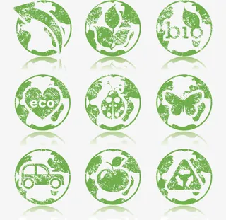 绿色喷溅肌理标签免抠