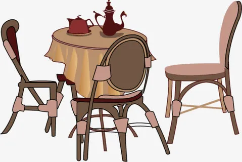 下午茶桌椅免抠