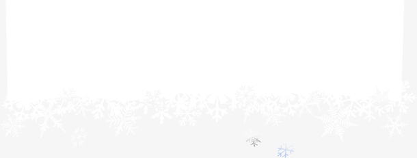 白色雪花标签免抠