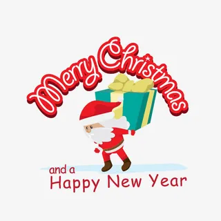 圣诞节艺术字矢量图免抠