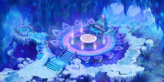 游戏场景紫色光效冰景高清彩绘免抠