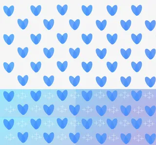 蓝色心形底纹免抠