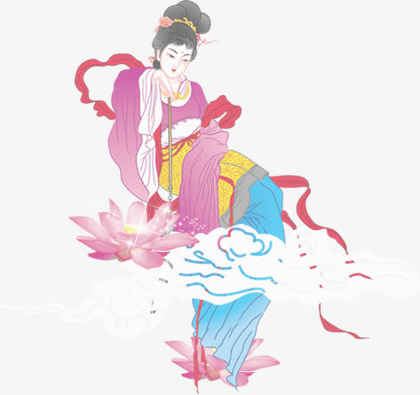莲花仙女七夕免抠