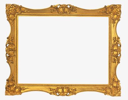 金色欧式相框免抠