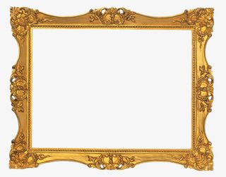 金色欧式相框免抠