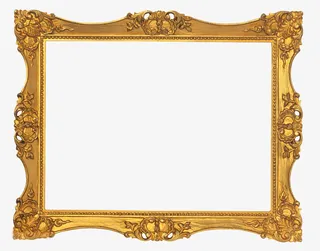金色欧式相框免抠