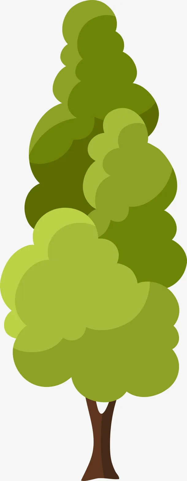 小清新大树装饰图案免抠