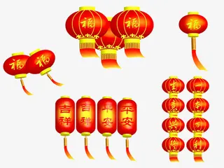 新年喜庆素材 红灯笼免抠