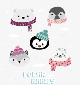 矢量极地动物免抠