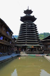 民族风贵州从江县增冲鼓楼PNG免抠