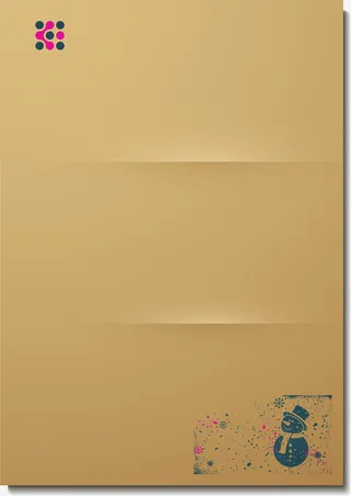 冬季雪人纸张免抠