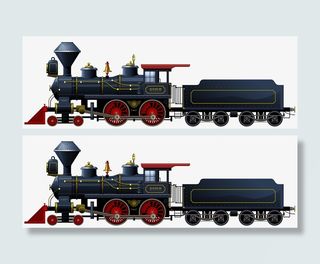 火车机车轨道车列车卡通火车免抠