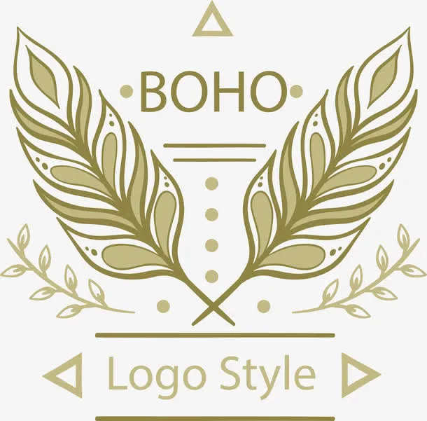 现代波西米亚设计LOGO免抠