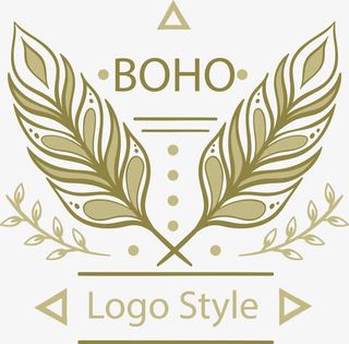 现代波西米亚设计LOGO免抠