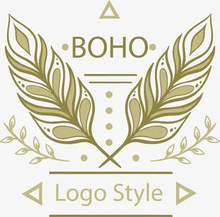 现代波西米亚设计LOGO免抠