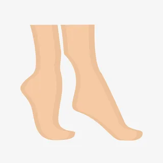 卡通人体双脚素材免抠