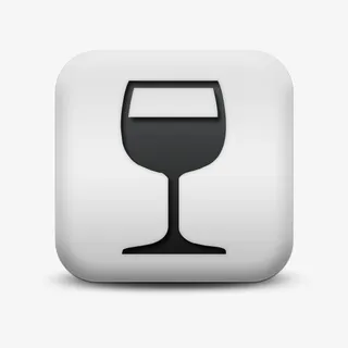 磨砂白广场图标食品饮料喝玻璃酒免抠
