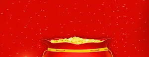 过年喜庆福袋简约红色banner高清