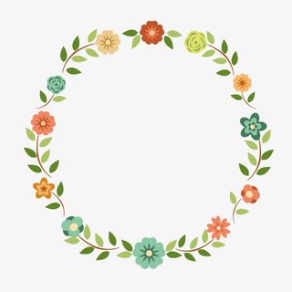 黄色花朵植物花朵花边框矢量素材免抠