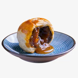 南瓜豆沙流心蛋黄酥免抠