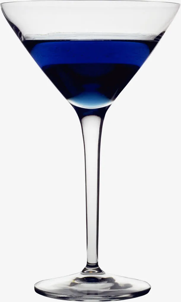 蓝色深邃酒杯素材免抠免抠