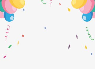 彩色活动气球矢量图免抠