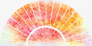 油画质感折扇免抠