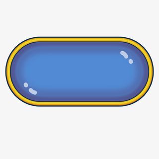 蓝色卡通标题框按钮免抠