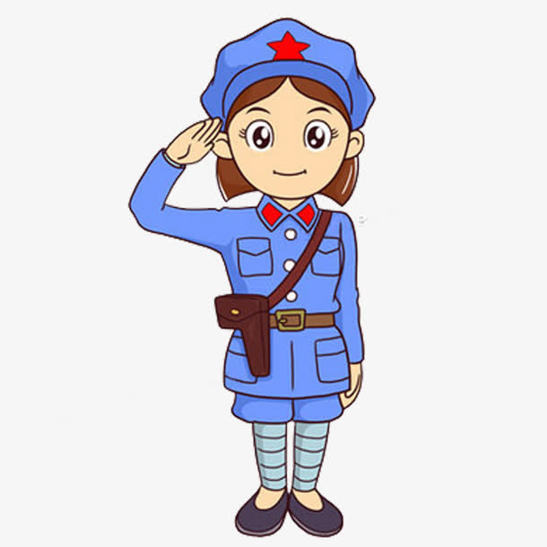 卡通红军免抠