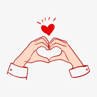 双手比心PNG素材免抠