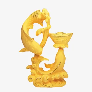 年年有鱼元宝摆件免抠