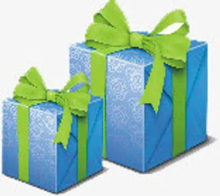 春天蓝色清新礼盒免抠