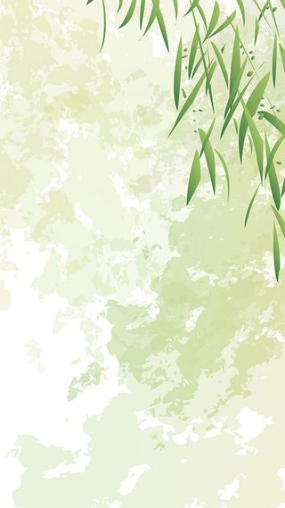 清明节小清新柳树H5背景素材高清