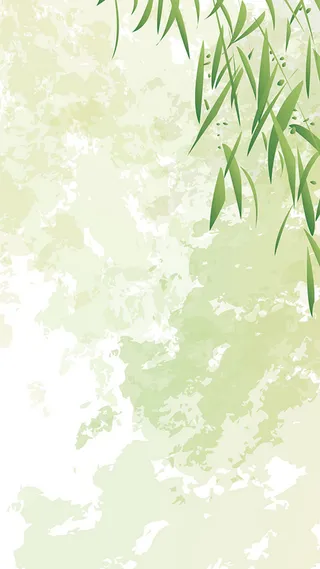 清明节小清新柳树H5背景素材高清