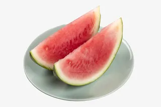 一盘西瓜水果元素免抠