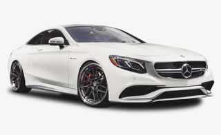 银白奔驰炫酷跑车免抠