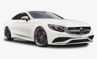 银白奔驰炫酷跑车免抠