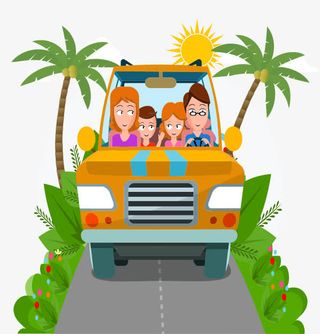 一家人去旅游免抠