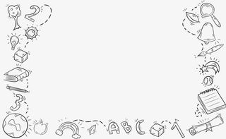 卡通黑色简笔画背景