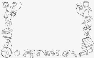 卡通黑色简笔画背景