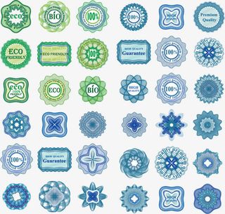 防伪花纹矢量素材免抠