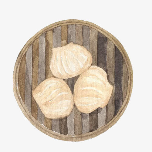 虾饺手绘画素材图片免抠
