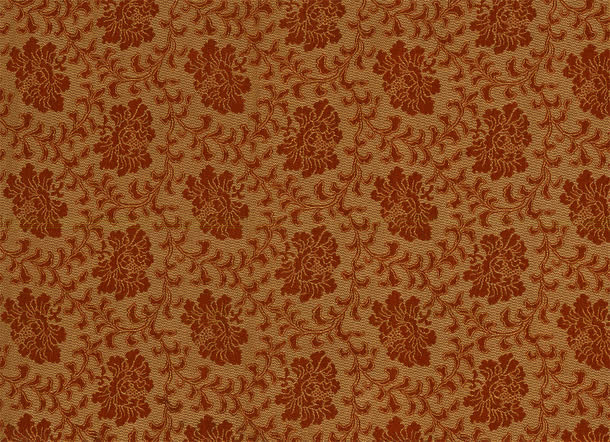 中国风黄红色花纹海报免抠