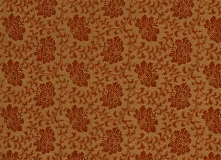 中国风黄红色花纹海报免抠