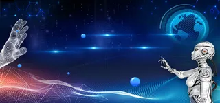 蓝色机器人高新技术互联网信息整合背景高清