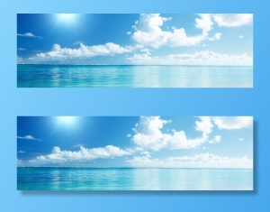 简约唯美大气美丽海景海报背景高清