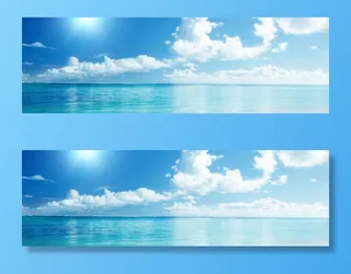 简约唯美大气美丽海景海报背景高清