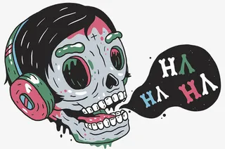 万圣节骷髅骨头插画免抠